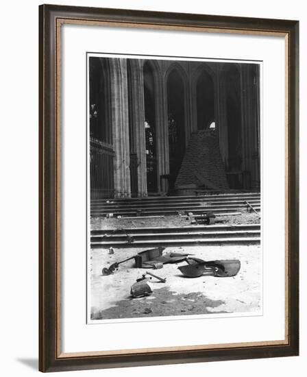 Interior of Saint-Eloi Church in Dunkirk, 1915-Jacques Moreau-Framed Photographic Print