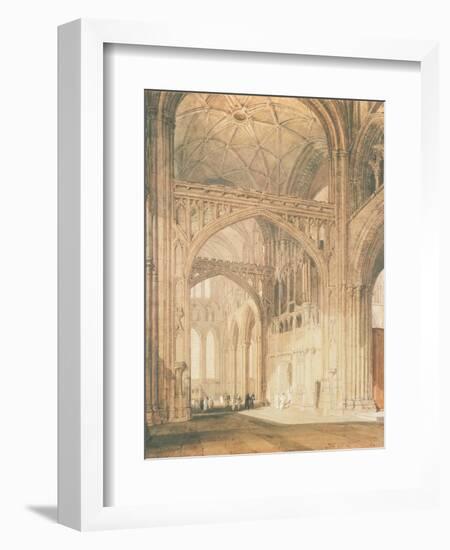 Interior of Salisbury Cathedral, C.1805-JMW Turner-Framed Giclee Print