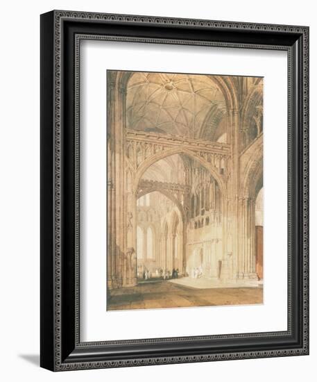 Interior of Salisbury Cathedral, C.1805-JMW Turner-Framed Giclee Print