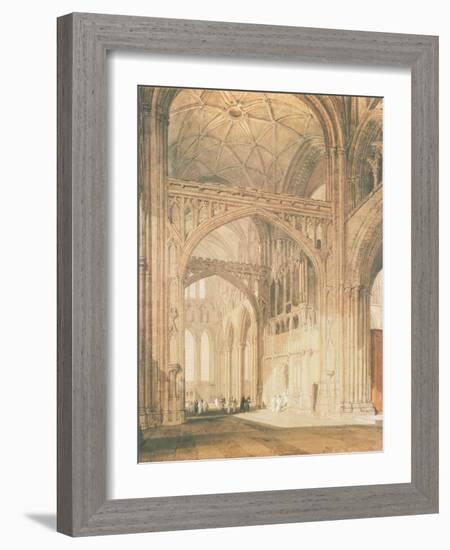 Interior of Salisbury Cathedral, C.1805-JMW Turner-Framed Giclee Print