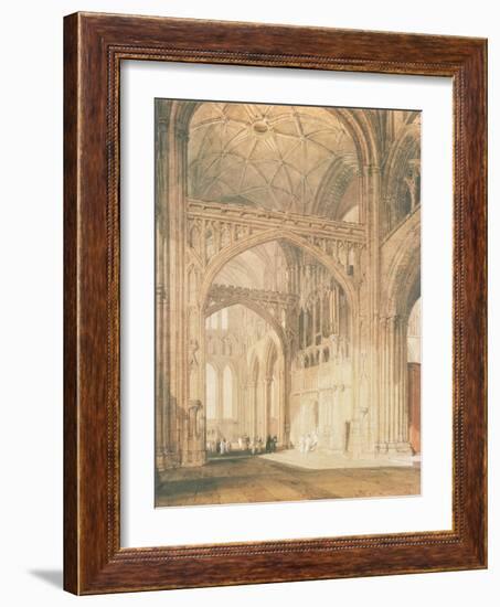 Interior of Salisbury Cathedral, C.1805-JMW Turner-Framed Giclee Print