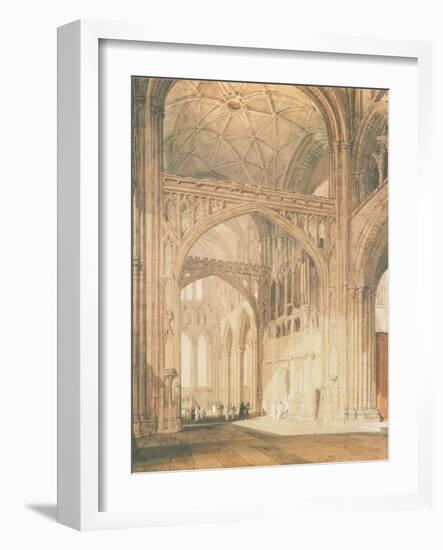 Interior of Salisbury Cathedral, C.1805-JMW Turner-Framed Giclee Print