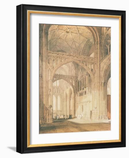 Interior of Salisbury Cathedral, C.1805-JMW Turner-Framed Giclee Print