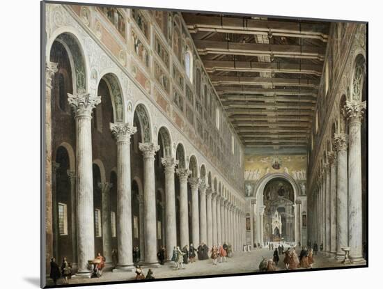 Interior of San Paolo Fuore Le Mure, Rome-Giovanni Paolo Pannini-Mounted Giclee Print
