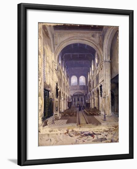 Interior of St Bartholomew's Priory, London, 1880-John Crowther-Framed Giclee Print