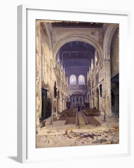 Interior of St Bartholomew's Priory, London, 1880-John Crowther-Framed Giclee Print