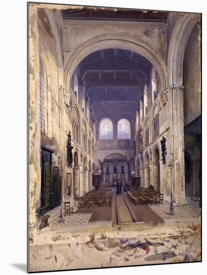 Interior of St Bartholomew's Priory, London, 1880-John Crowther-Mounted Giclee Print