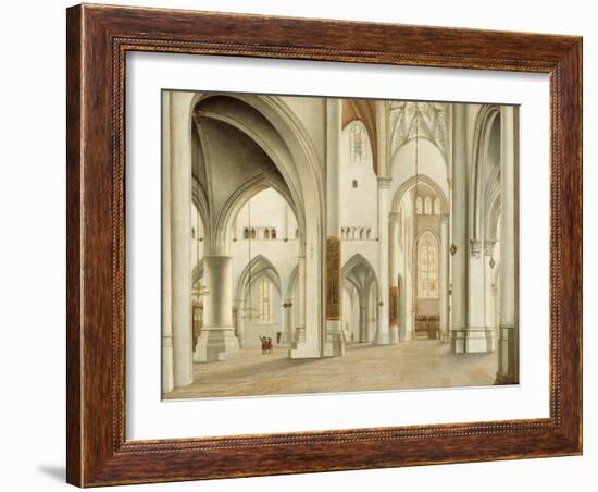 Interior of St. Bavo Cathedral, Haarlem-Pieter Saenredam-Framed Giclee Print