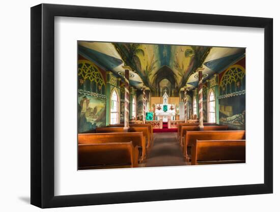 Interior of St. Benedict's Painted Church, Captain Cook, the Big Island, Hawaii-Russ Bishop-Framed Photographic Print
