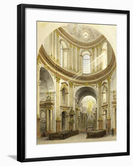 Interior of St. Charles' Church in Vienna, Austria-null-Framed Giclee Print