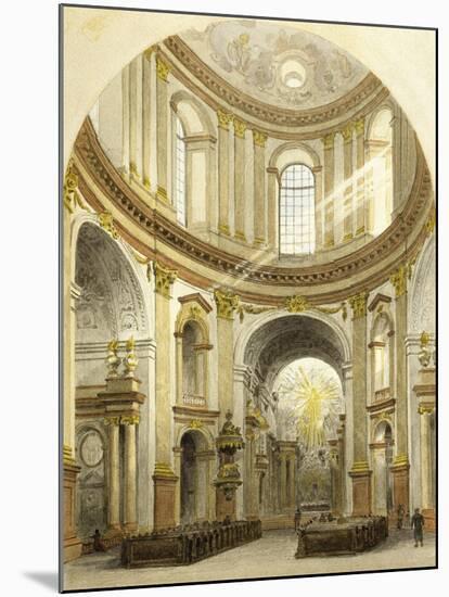 Interior of St. Charles' Church in Vienna, Austria-null-Mounted Giclee Print