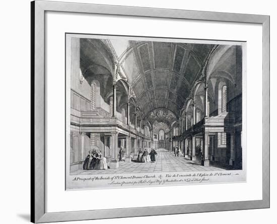 Interior of St Clement Danes Church, Westminster, London, 1751-null-Framed Giclee Print