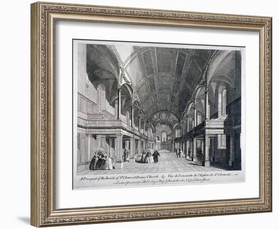 Interior of St Clement Danes Church, Westminster, London, 1751-null-Framed Giclee Print