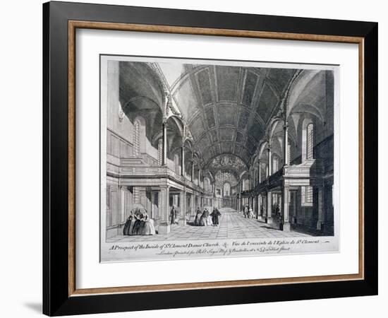 Interior of St Clement Danes Church, Westminster, London, 1751-null-Framed Giclee Print