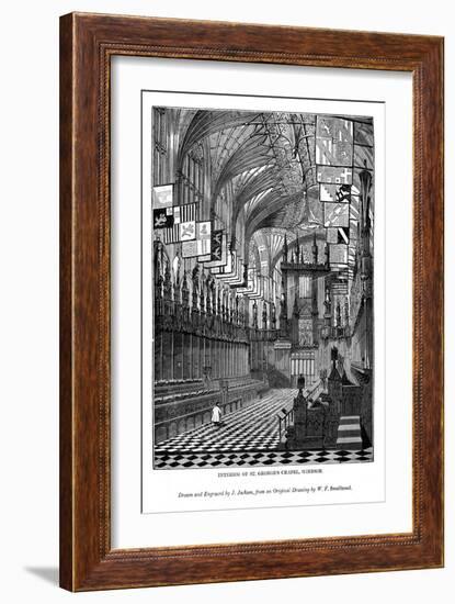 Interior of St George's Chapel, Windsor, 1843-J Jackson-Framed Giclee Print