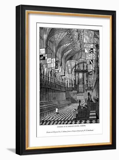 Interior of St George's Chapel, Windsor, 1843-J Jackson-Framed Giclee Print