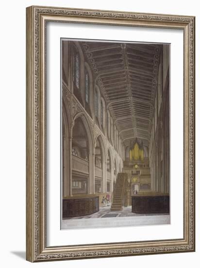 Interior of St Margaret's Church, Westminster, London, 1804-George Hawkins-Framed Giclee Print