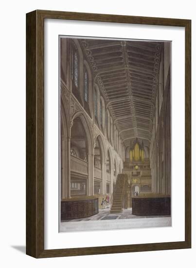 Interior of St Margaret's Church, Westminster, London, 1804-George Hawkins-Framed Giclee Print