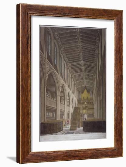 Interior of St Margaret's Church, Westminster, London, 1804-George Hawkins-Framed Giclee Print