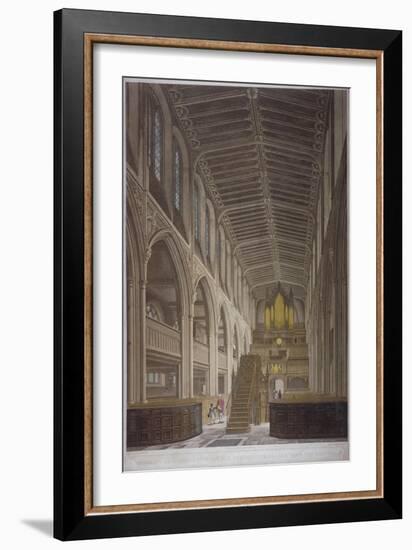 Interior of St Margaret's Church, Westminster, London, 1804-George Hawkins-Framed Giclee Print