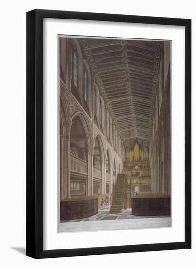 Interior of St Margaret's Church, Westminster, London, 1804-George Hawkins-Framed Giclee Print