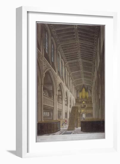 Interior of St Margaret's Church, Westminster, London, 1804-George Hawkins-Framed Giclee Print