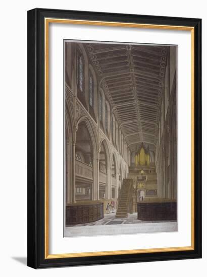 Interior of St Margaret's Church, Westminster, London, 1804-George Hawkins-Framed Giclee Print