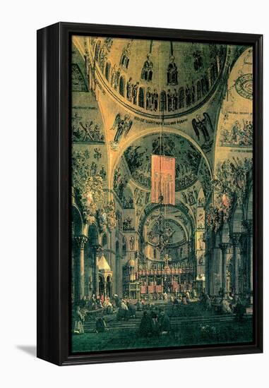 Interior of St. Marks Church, Venice-Canaletto-Framed Stretched Canvas