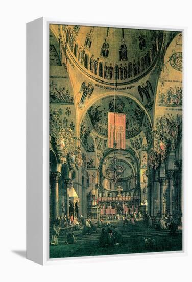 Interior of St. Marks Church, Venice-Canaletto-Framed Stretched Canvas