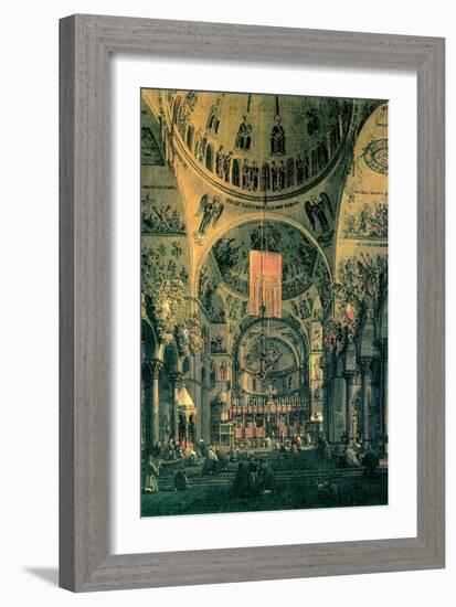 Interior of St. Marks Church, Venice-Canaletto-Framed Art Print