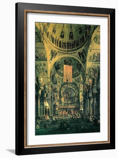 Interior of St. Marks Church, Venice-Canaletto-Framed Art Print