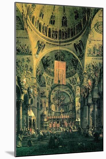 Interior of St. Marks Church, Venice-Canaletto-Mounted Art Print