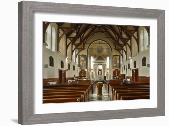 Interior of St Marys Catholic Church, Belfast, Northern Ireland, 2010-Peter Thompson-Framed Photographic Print