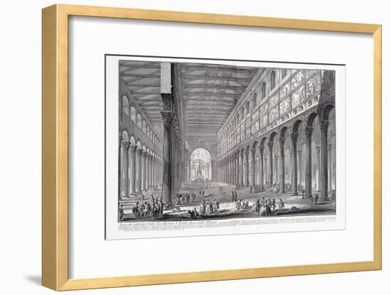 Interior of St. Paul's Basilica Outside the Walls, 1753-1837-Giovanni Battista Piranesi-Framed Giclee Print