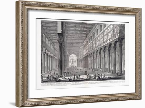 Interior of St. Paul's Basilica Outside the Walls, 1753-1837-Giovanni Battista Piranesi-Framed Giclee Print