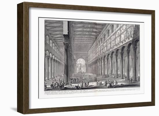 Interior of St. Paul's Basilica Outside the Walls, 1753-1837-Giovanni Battista Piranesi-Framed Giclee Print