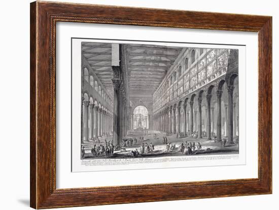 Interior of St. Paul's Basilica Outside the Walls, 1753-1837-Giovanni Battista Piranesi-Framed Giclee Print