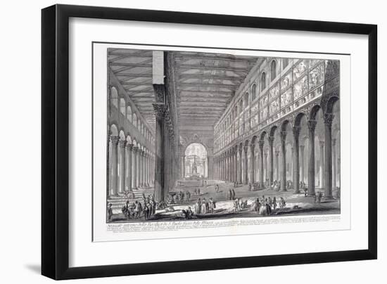 Interior of St. Paul's Basilica Outside the Walls, 1753-1837-Giovanni Battista Piranesi-Framed Giclee Print