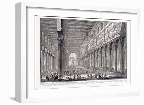 Interior of St. Paul's Basilica Outside the Walls, 1753-1837-Giovanni Battista Piranesi-Framed Giclee Print