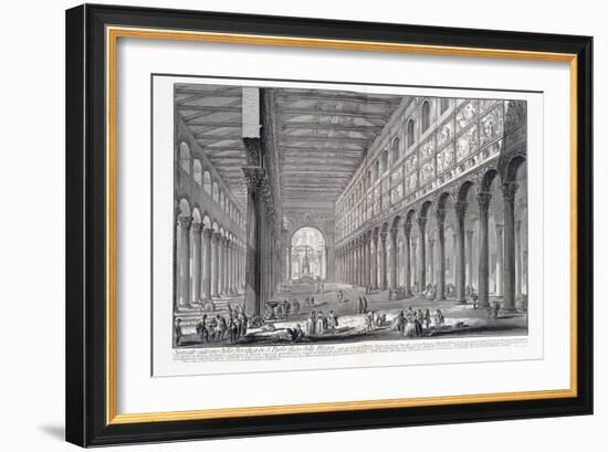 Interior of St. Paul's Basilica Outside the Walls, 1753-1837-Giovanni Battista Piranesi-Framed Giclee Print