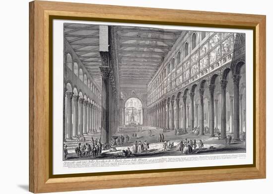 Interior of St. Paul's Basilica Outside the Walls, 1753-1837-Giovanni Battista Piranesi-Framed Premier Image Canvas