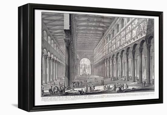 Interior of St. Paul's Basilica Outside the Walls, 1753-1837-Giovanni Battista Piranesi-Framed Premier Image Canvas