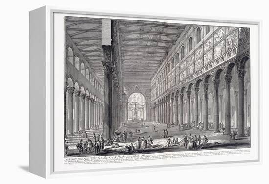 Interior of St. Paul's Basilica Outside the Walls, 1753-1837-Giovanni Battista Piranesi-Framed Premier Image Canvas