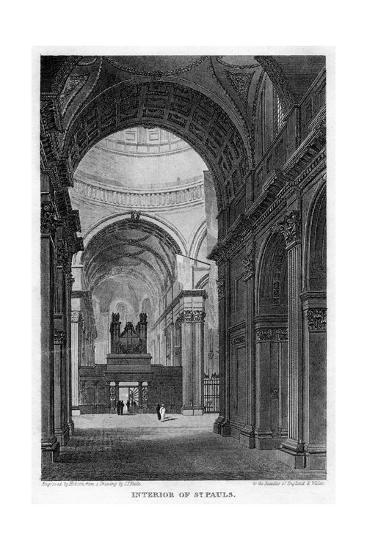 Interior Of St Paul S Cathedral City Of London 1816 Giclee Print By Hobson Art Com