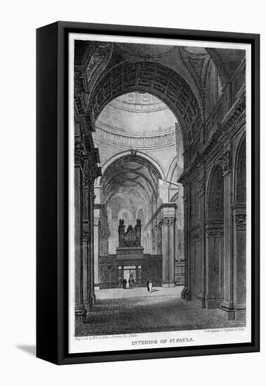 Interior of St Paul's Cathedral, City of London, 1816-Hobson-Framed Premier Image Canvas