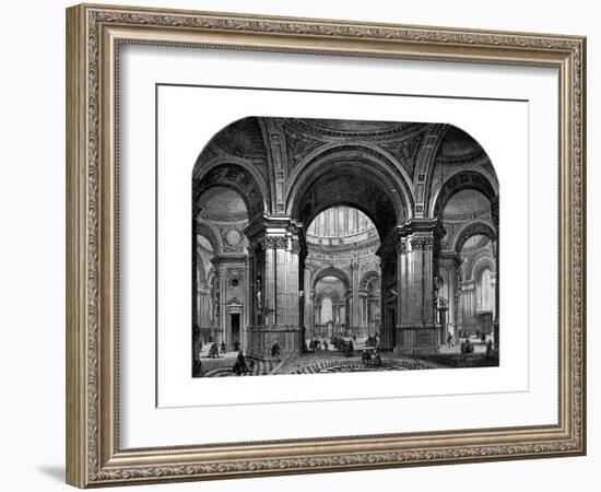 Interior of St Paul's Cathedral, London, Second Design, 17th Century-Christopher Wren-Framed Giclee Print