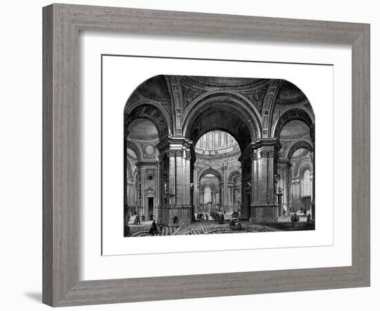 Interior of St Paul's Cathedral, London, Second Design, 17th Century-Christopher Wren-Framed Giclee Print