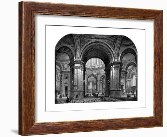 Interior of St Paul's Cathedral, London, Second Design, 17th Century-Christopher Wren-Framed Giclee Print