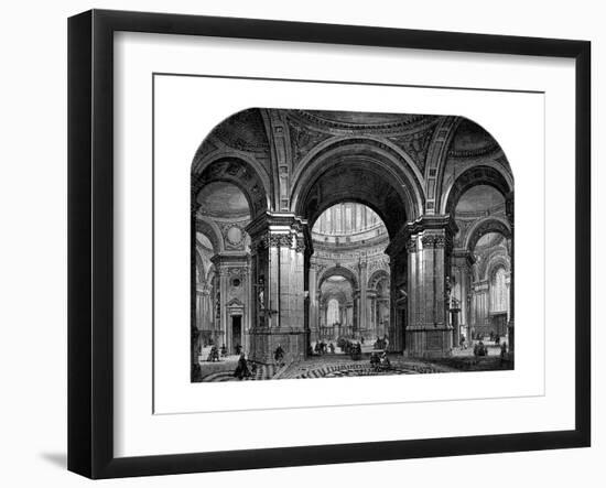 Interior of St Paul's Cathedral, London, Second Design, 17th Century-Christopher Wren-Framed Giclee Print