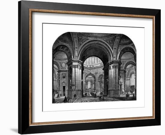 Interior of St Paul's Cathedral, London, Second Design, 17th Century-Christopher Wren-Framed Giclee Print